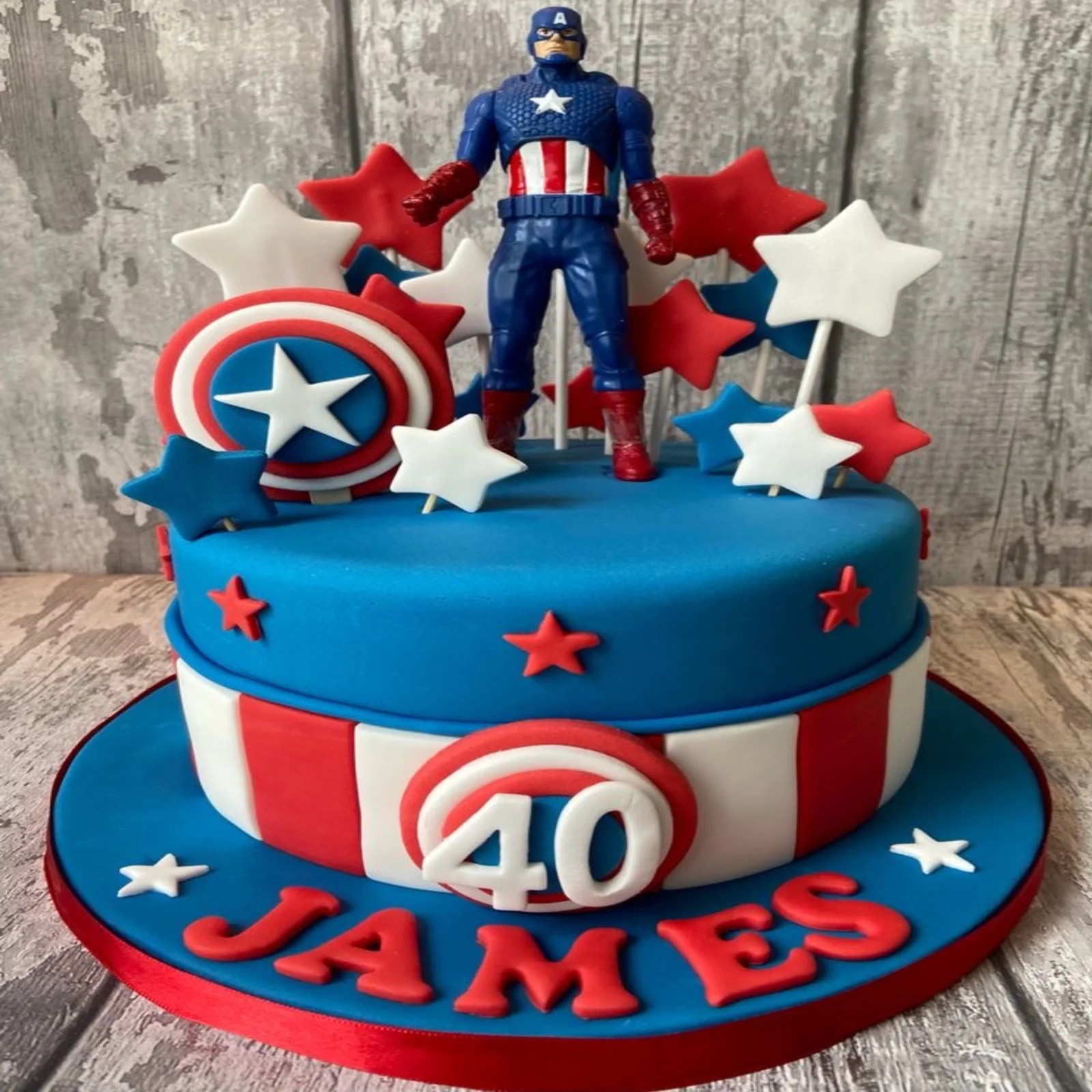 Captain America Cake Yummycake