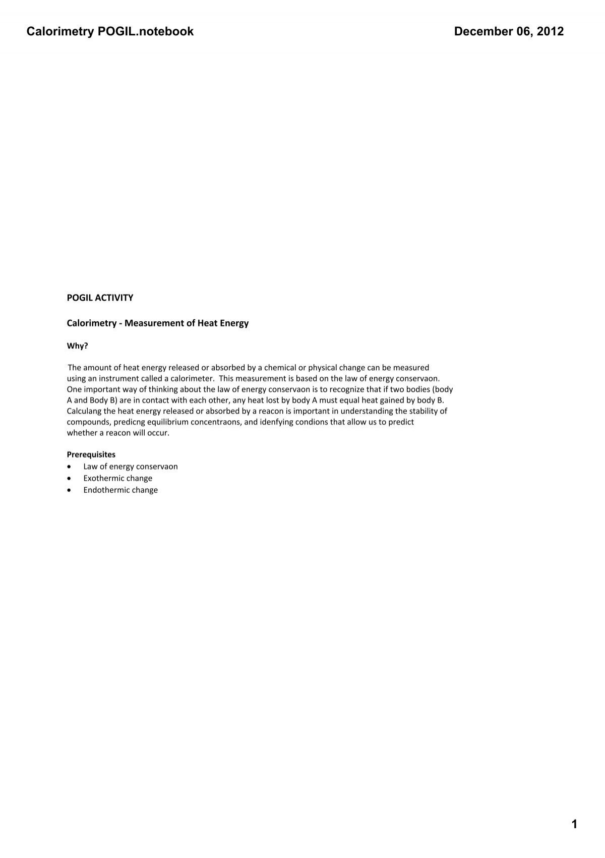 Calorimetry POGIL.notebook