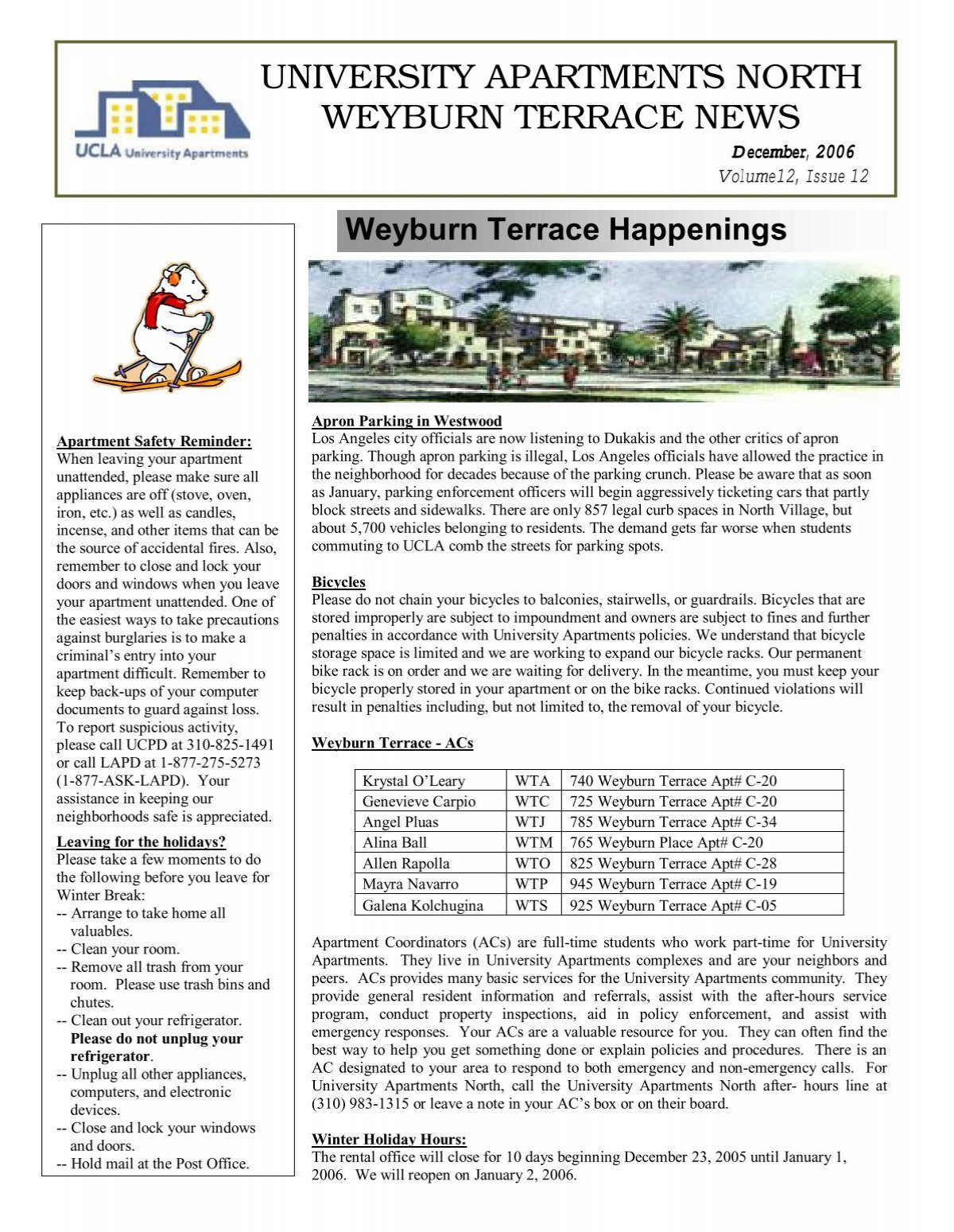 Weyburn Terrace Happenings UCLA Housing