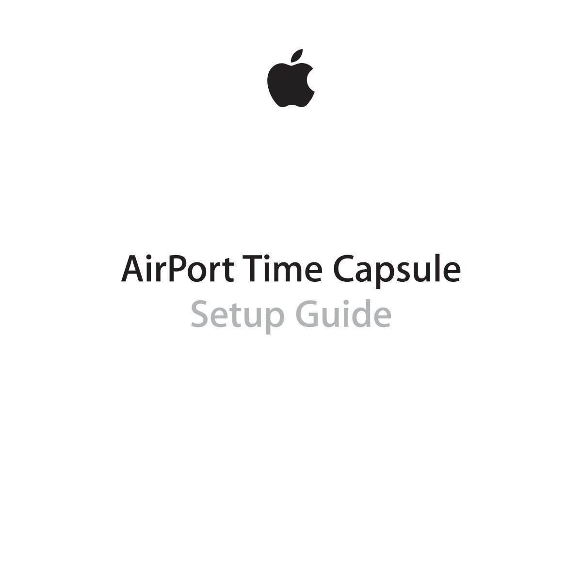 Apple AirPort Time Capsule 802.11ac Setup Guide AirPort Time