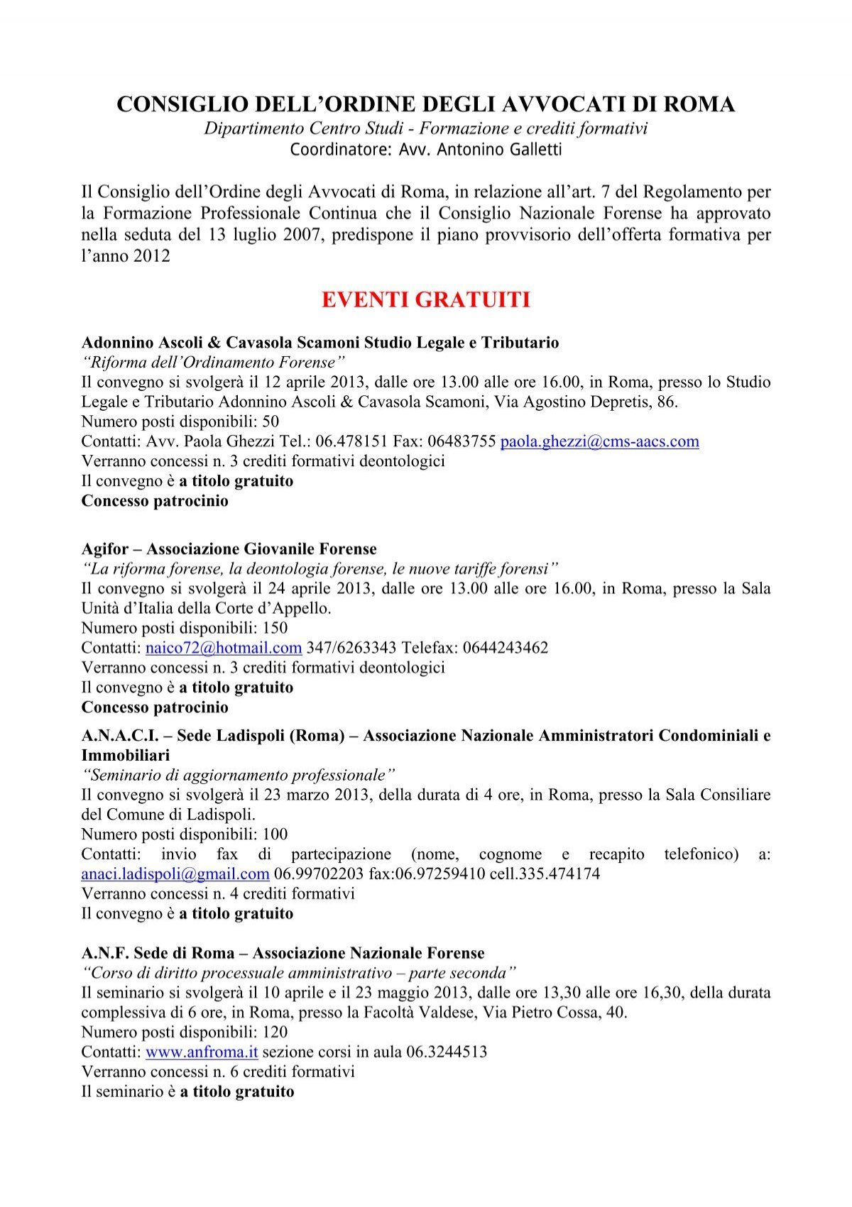 Eventi Gratuiti - Ordine Degli Avvocati Di Roma 567_x_400_jpg