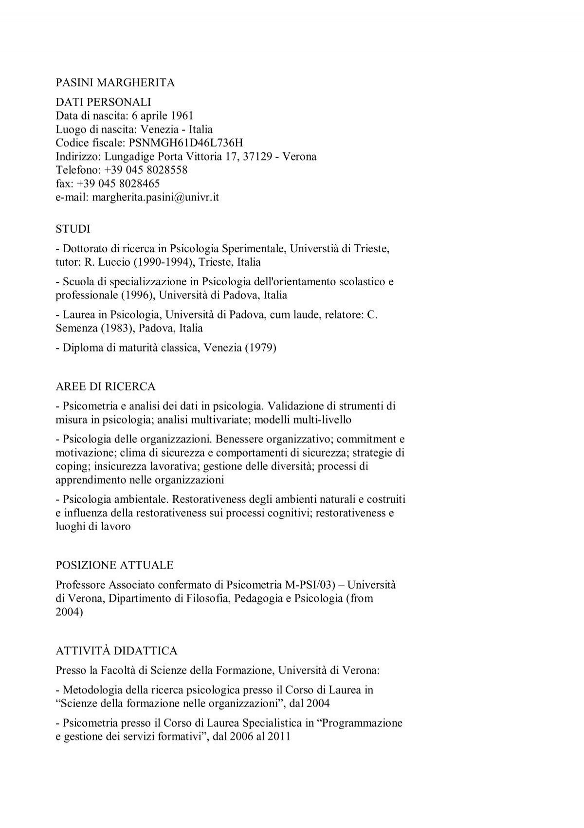 Cv-It (Pdf, It, 17 Kb, 5/8 - Università Degli Studi Di Verona 567_x_400_jpg
