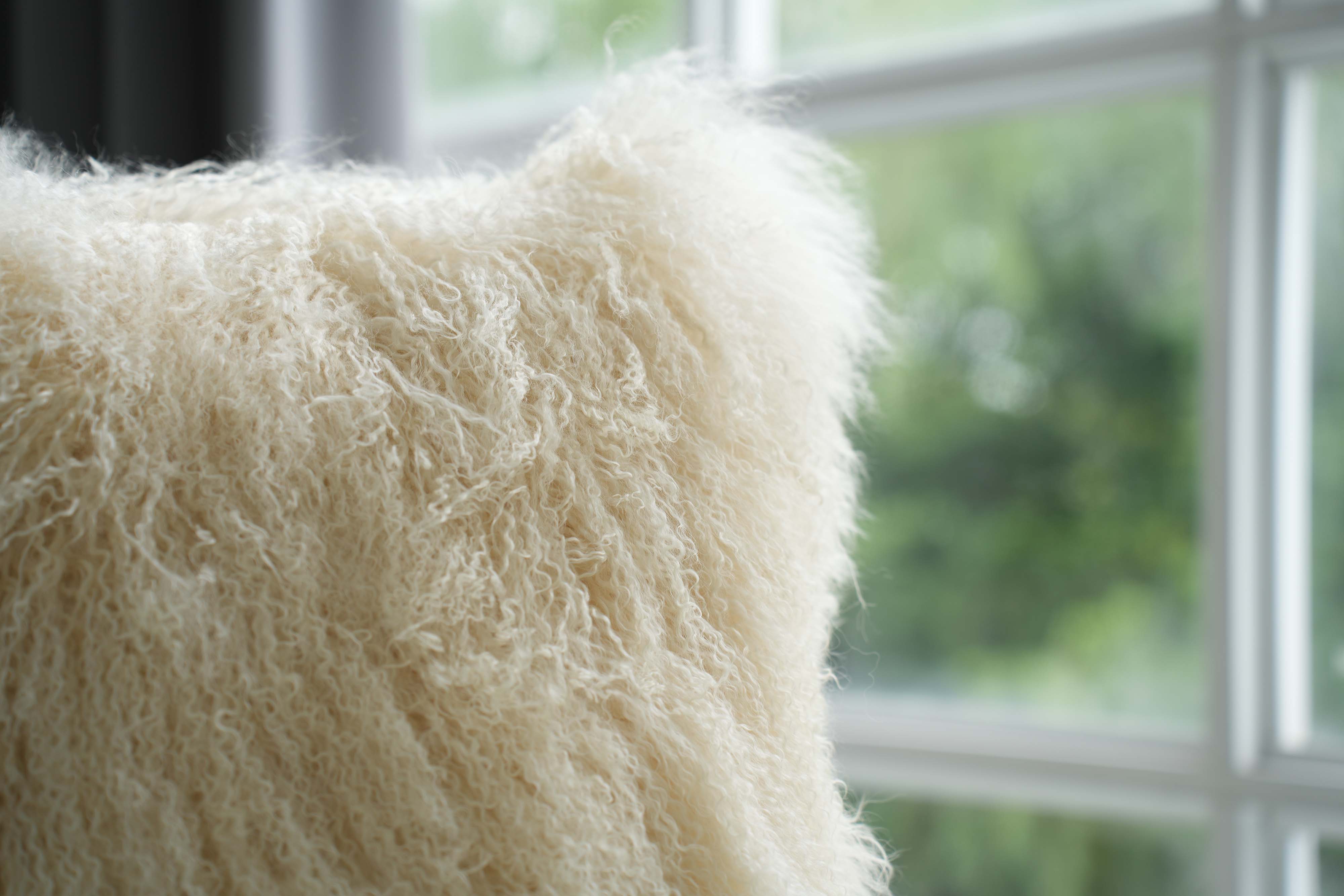 Solid color velvet beach wool throw pillow velvet crease cushion Nordic