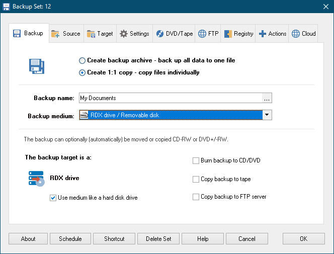 Backups with RDX Hard Drives & Hardware ZDBackup