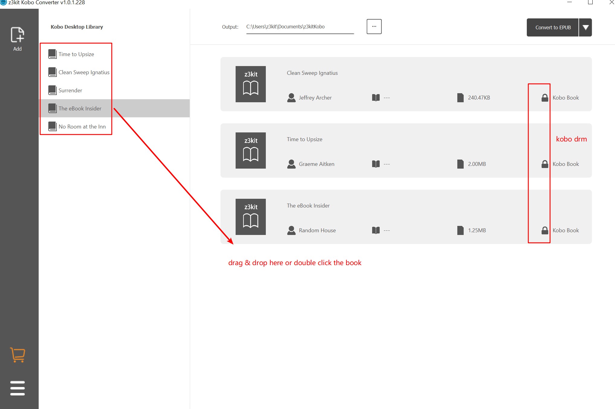 z3kit Kobo Converter Convert Kobo books to drmfree pdf,mobi,azw3