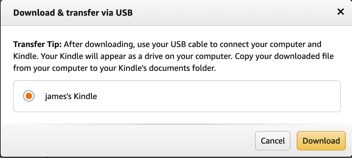 Download & Transfer via USB to Remove Kindle DRM z3kit