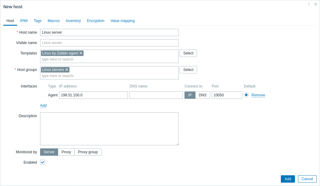 1 Monitor Linux with Zabbix agent