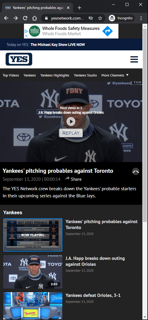 YES Network Zack Honig