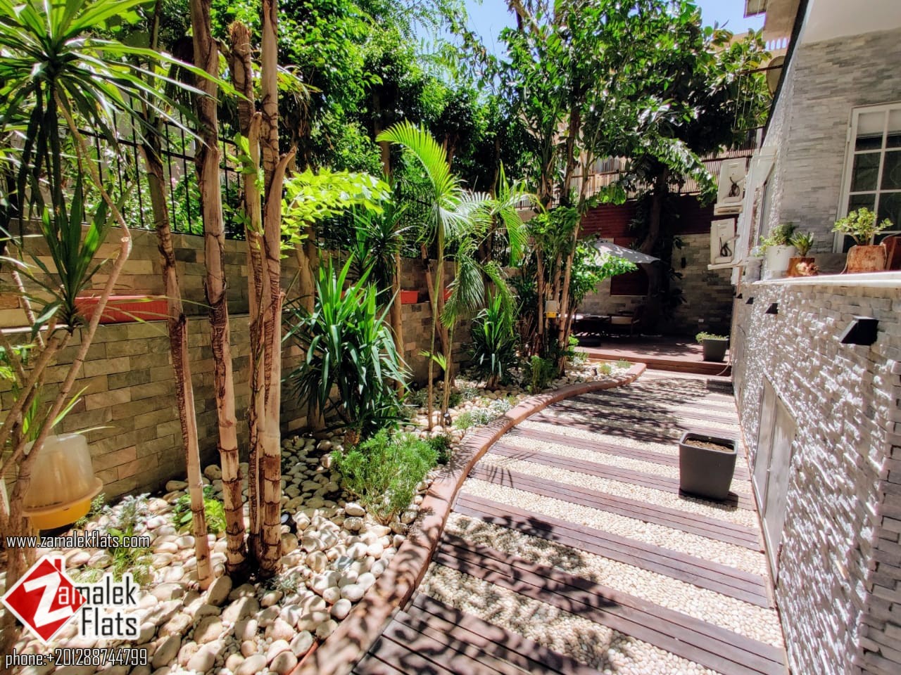 Newly Furnished Apartment with Private Decorated Garden in Zamalek