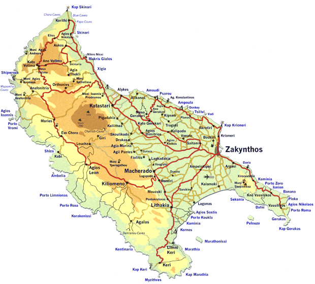 Zakynthos' maps