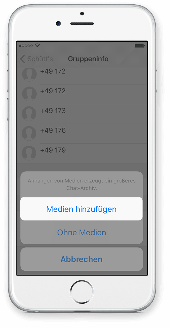 WhatsApp Chat mit Dropbox senden zapptales