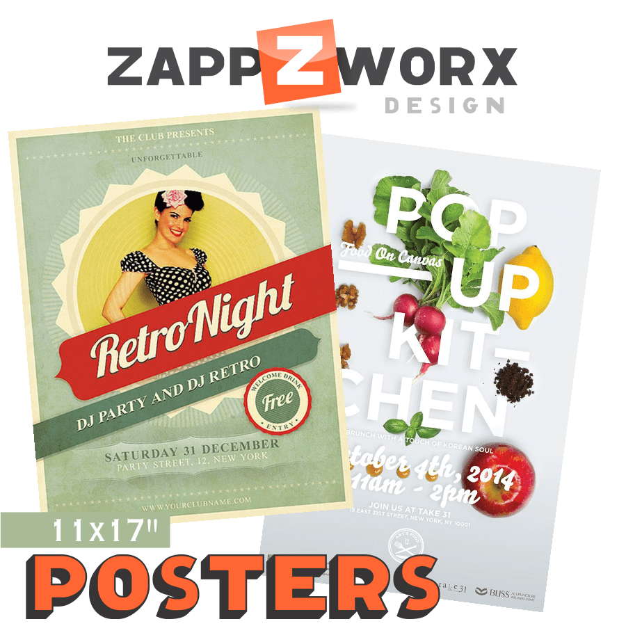 BEAUTIFUL QUALITY 11X17 POSTER PRINTS Zapp Worx Design