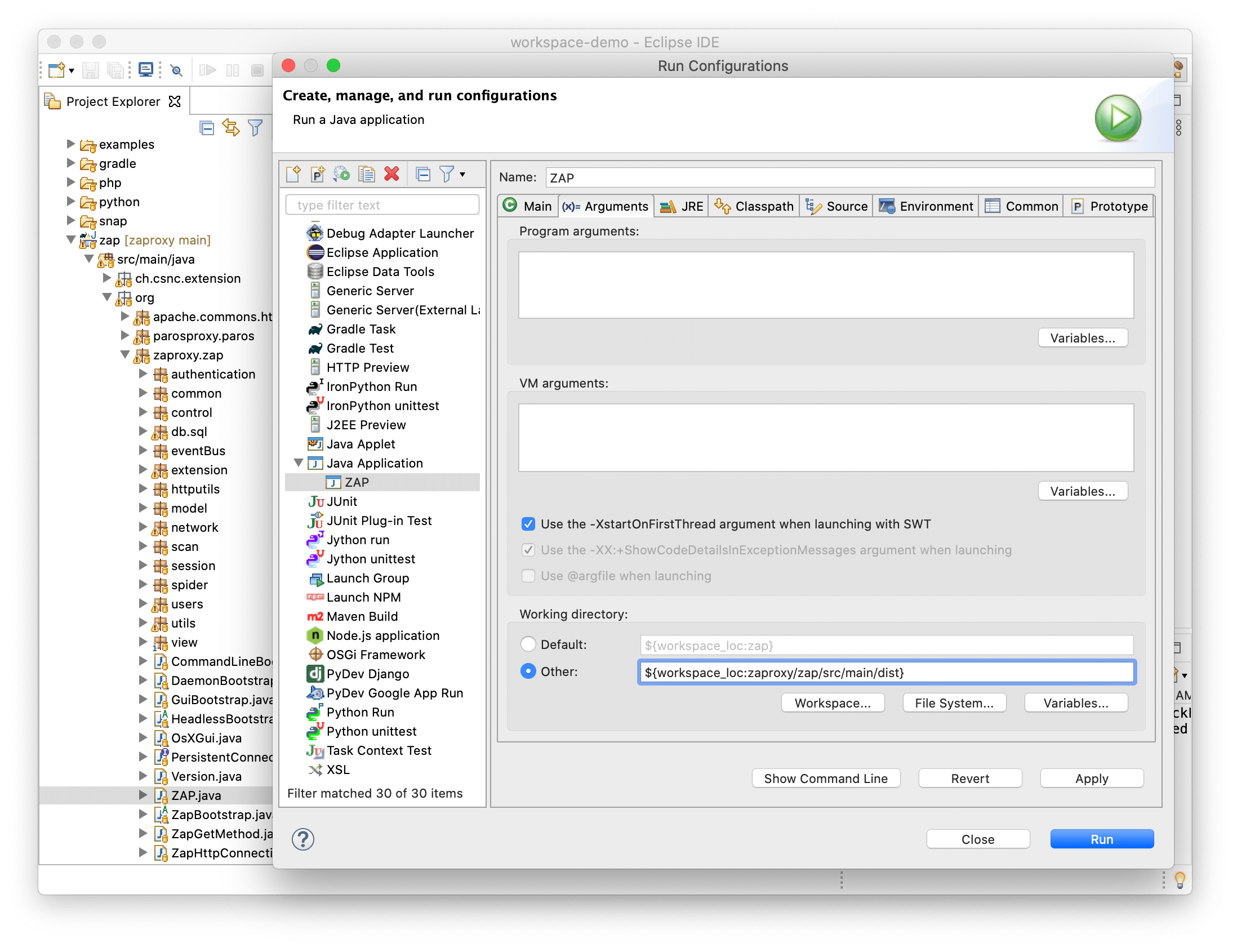 ZAP Building ZAP with Eclipse