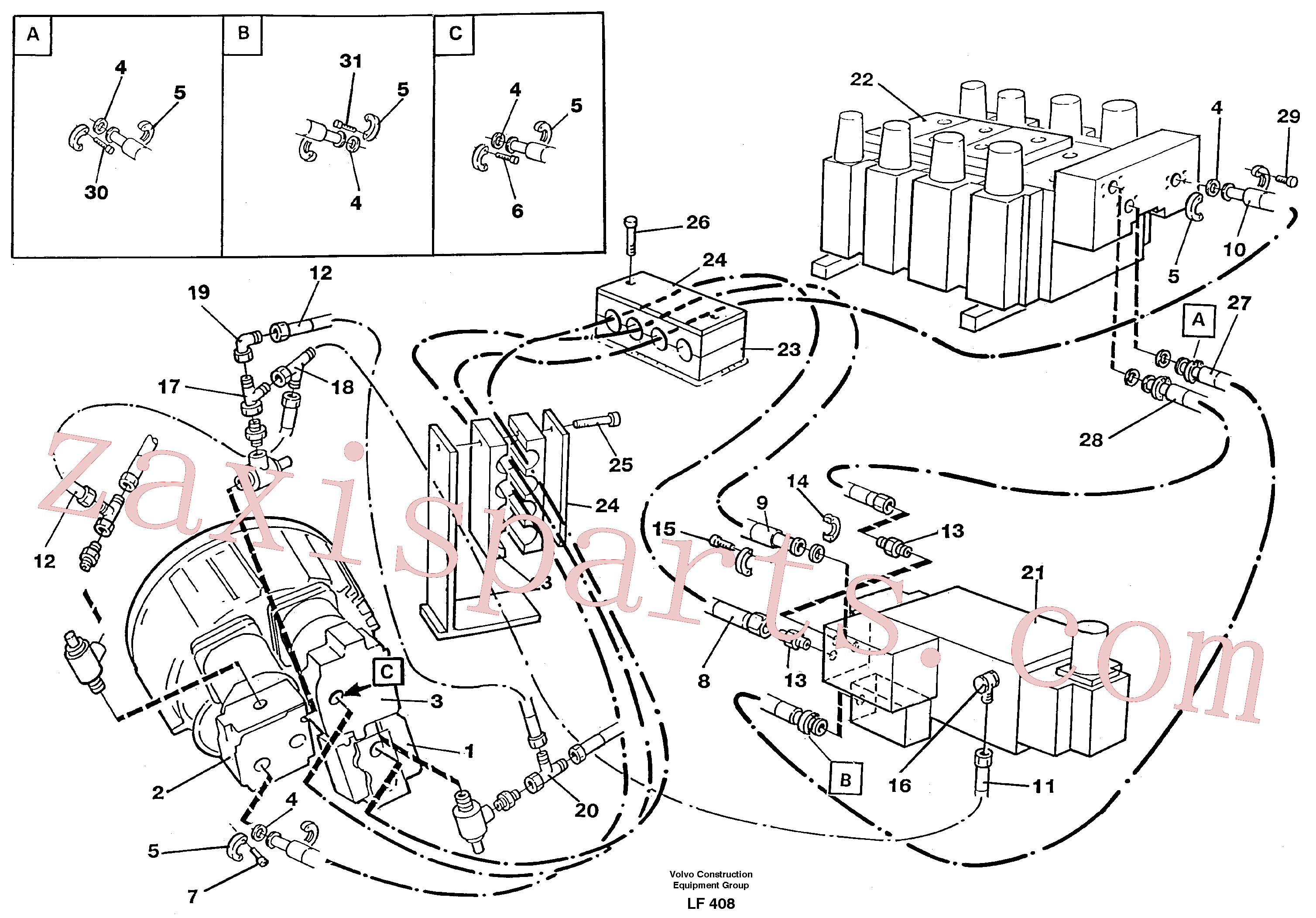 Wholesale VOE14238237 Hose retainer for Volvo Excavator