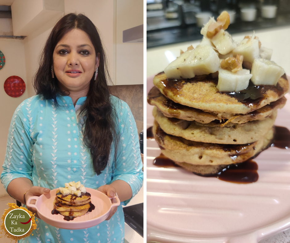 Eggless Banana Oats Pancakes Zayka Ka Tadka