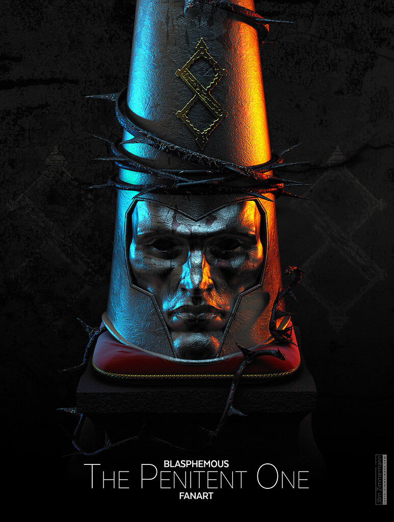 The Penitent One Helmet Blasphemous Fanart ZBrushCentral