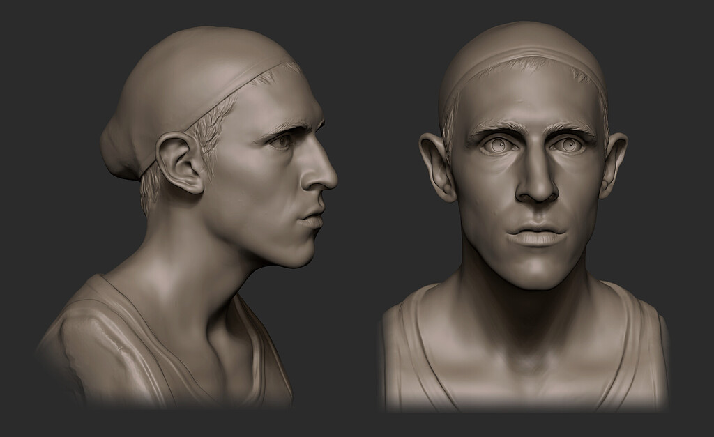 Face sculpting practice ZBrushCentral