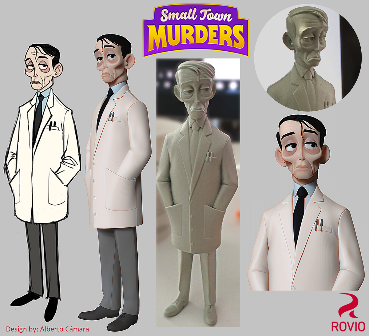 "Small Town Murders" Rovio Match 3 Game 3D Characters ZBrushCentral