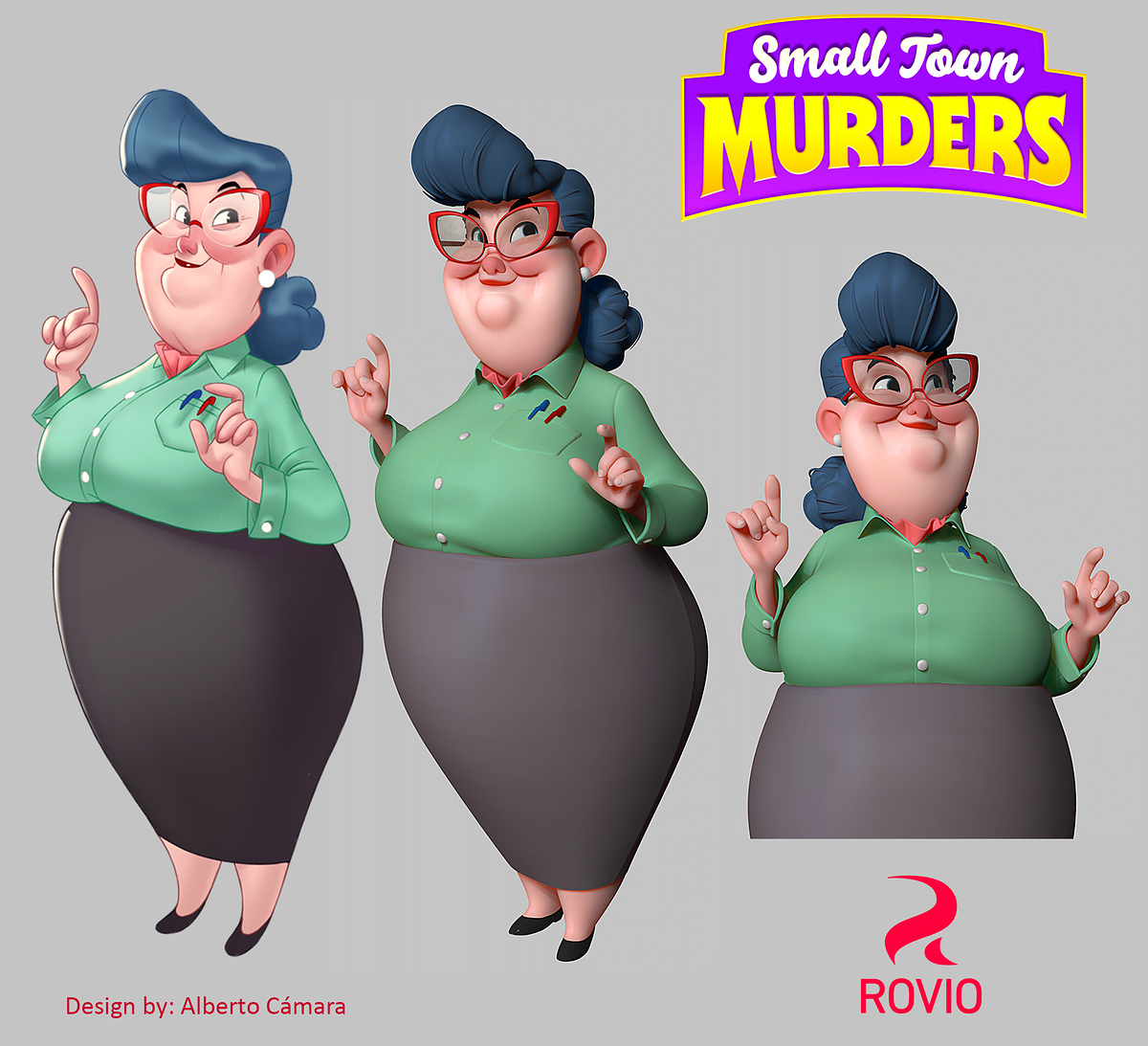 "Small Town Murders" Rovio Match 3 Game 3D Characters ZBrushCentral