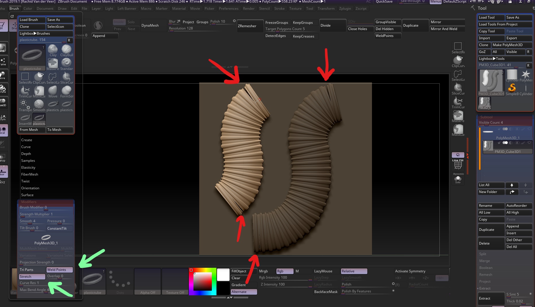 Custom curve brush not welding on the first and last point ZBrushCentral