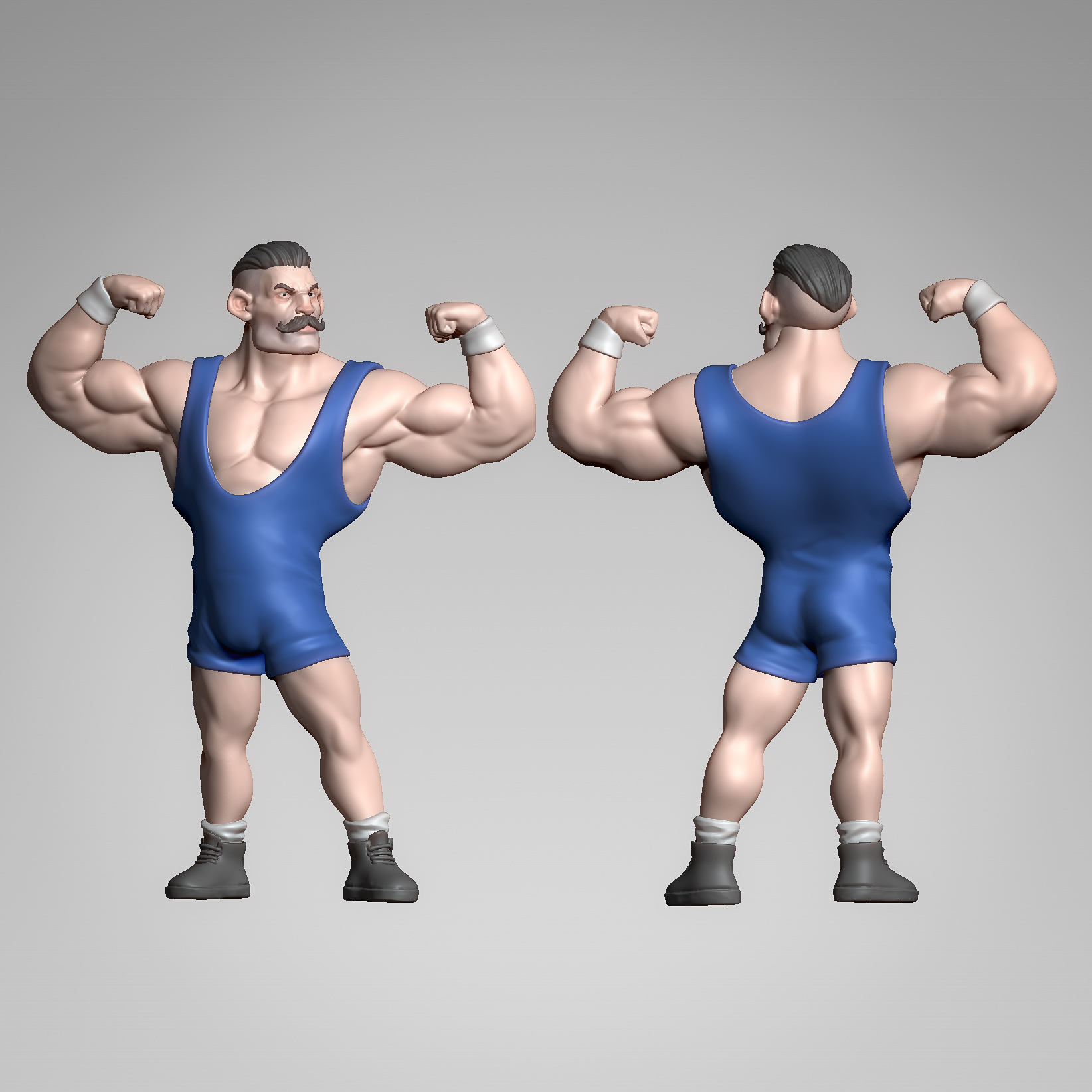 Cartoon bodybuilder sketch ZBrushCentral