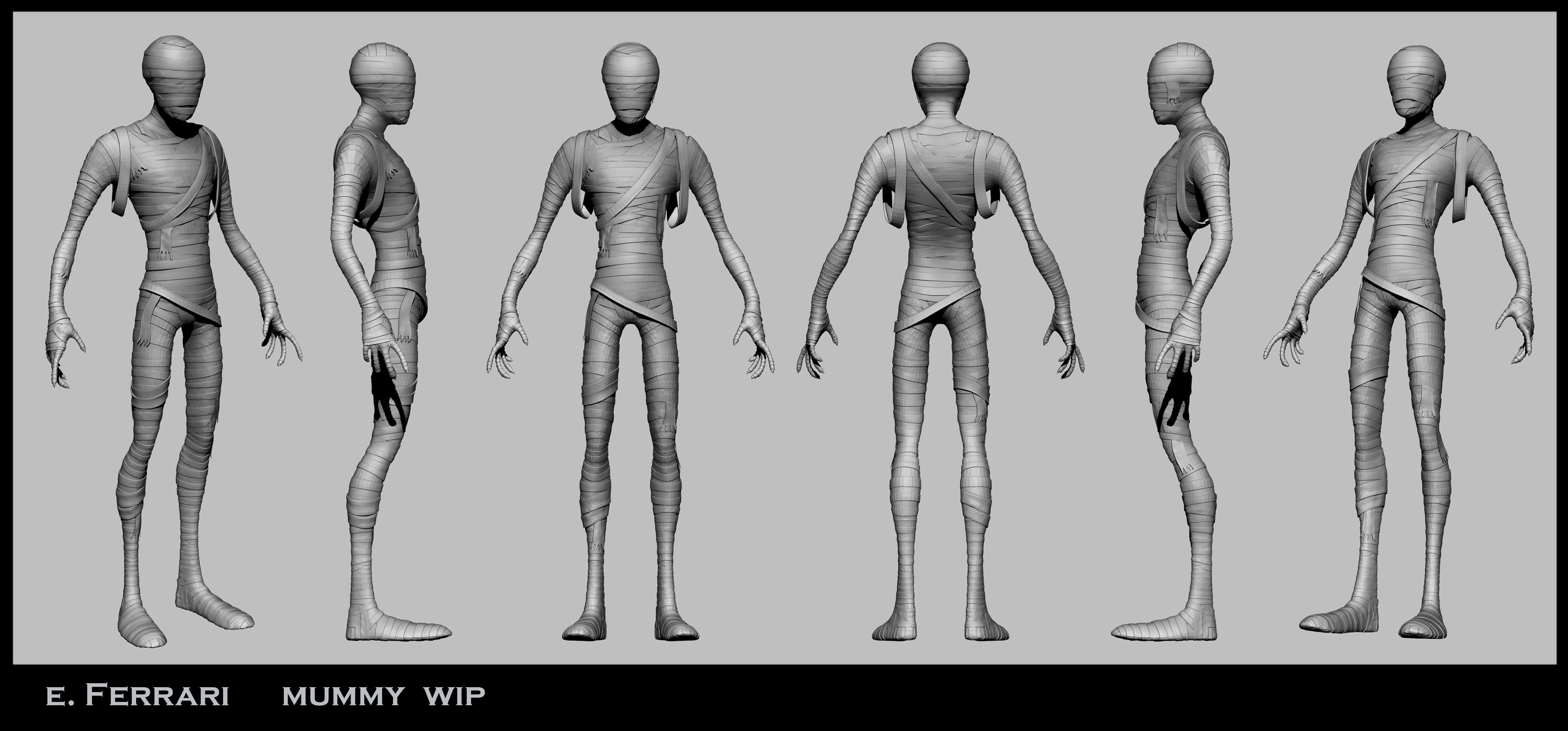 Mummy Wraps/Bandages Technique with SliceCurve & Panel Loops