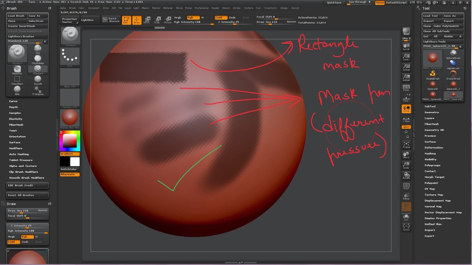 Mask pen default sharpness / blur / smoothness acting weird