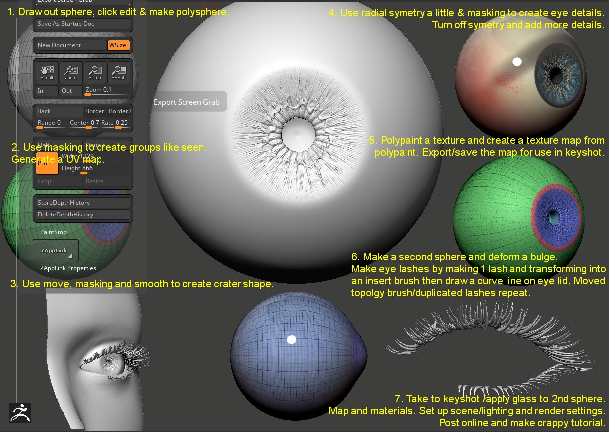 Zbrush Eye sculpt ZBrushCentral