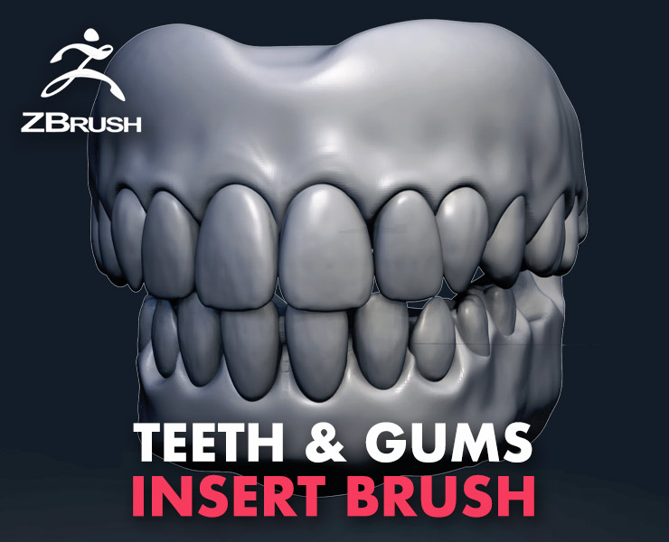 Zbrush is easy. Free teeth and Gums brush ZBrushCentral