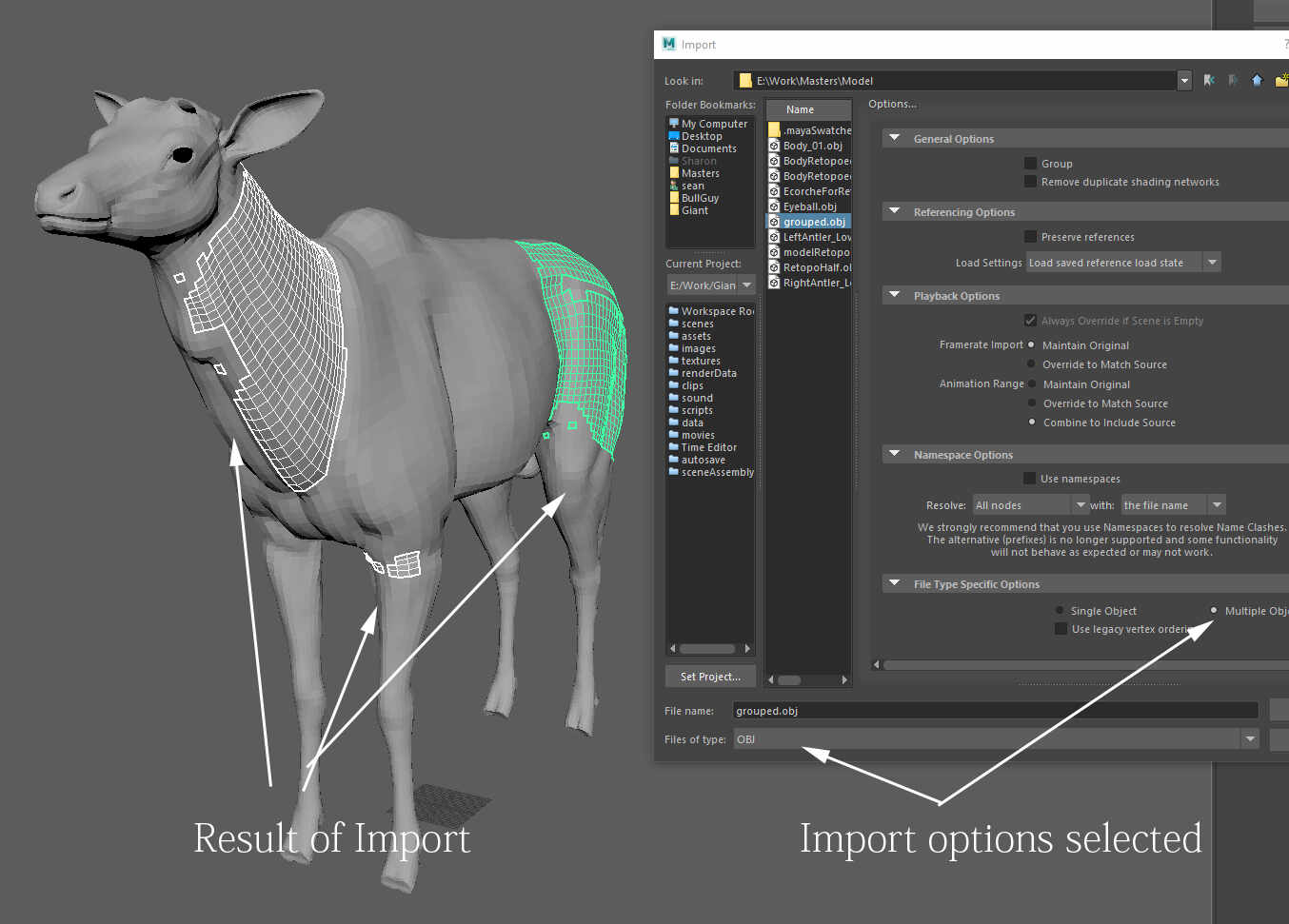 Polygroups not exporting and importing into maya correctly ZBrushCentral