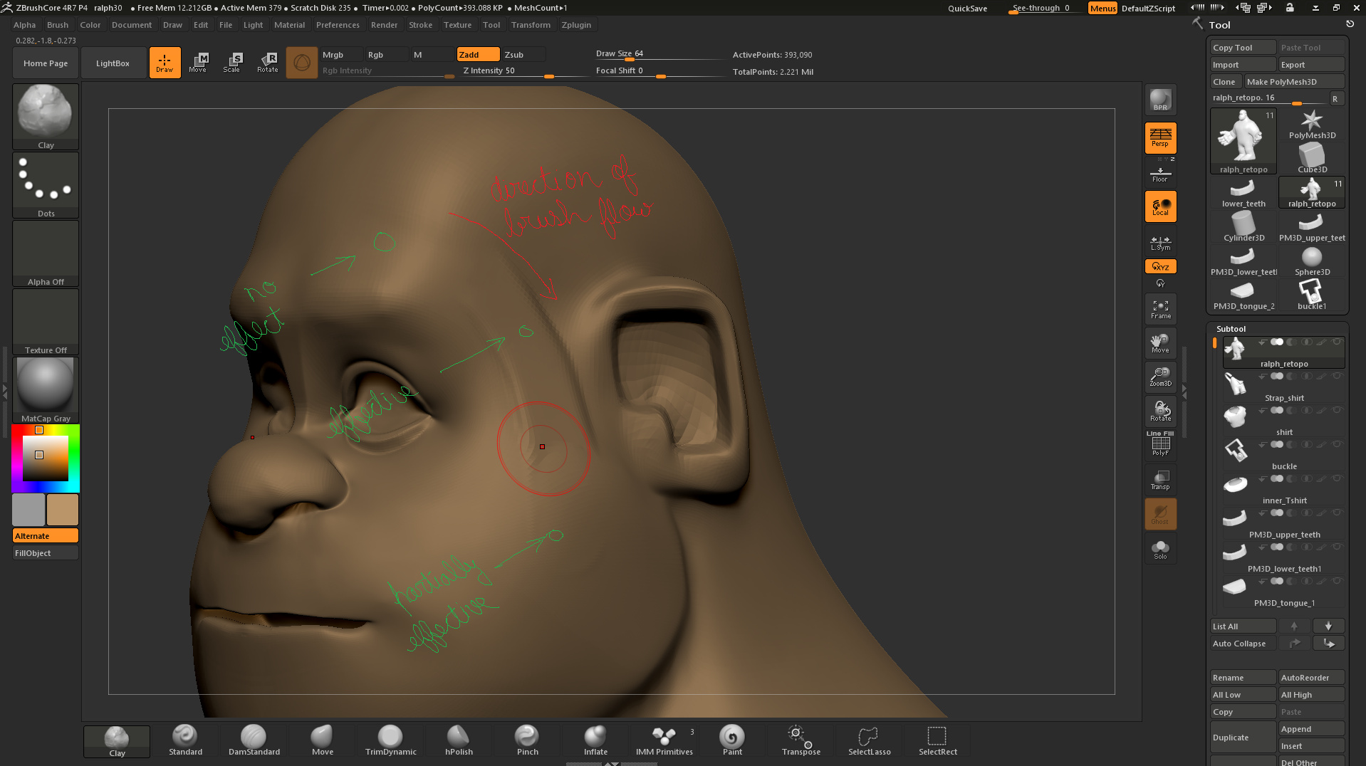 ZBrushCore Clay brush not working after mesh projection. ZBrushCentral