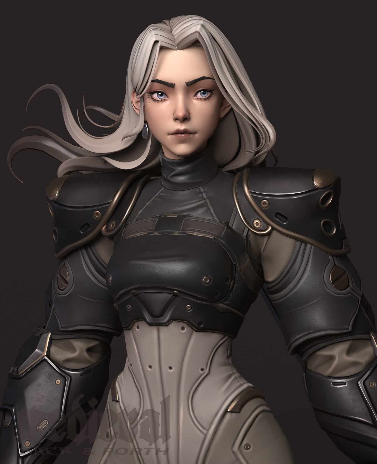 Black armor girl ZBrushCentral Black armor girl ZBrushCentral