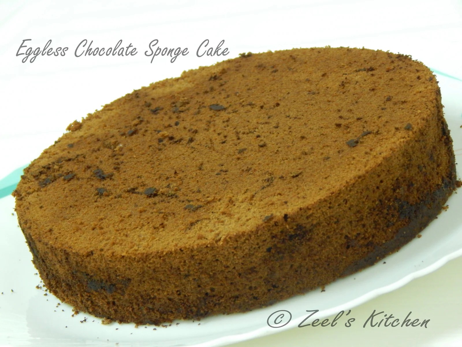 Eggless Chocolate Sponge Cake Recipe Zeel's Kitchen
