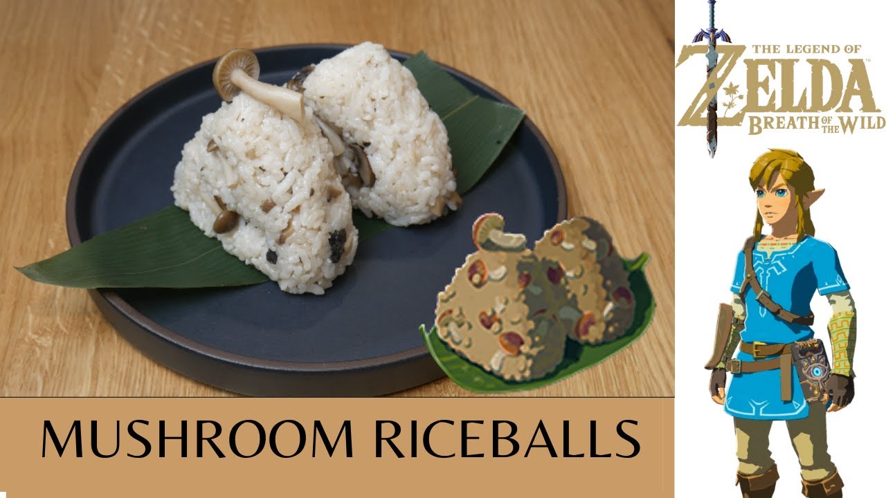 Learn To Make Delicious Breath of the Wild Mushroom Riceballs in Real
