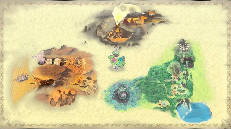 Skyward Sword maps Zelda's Palace