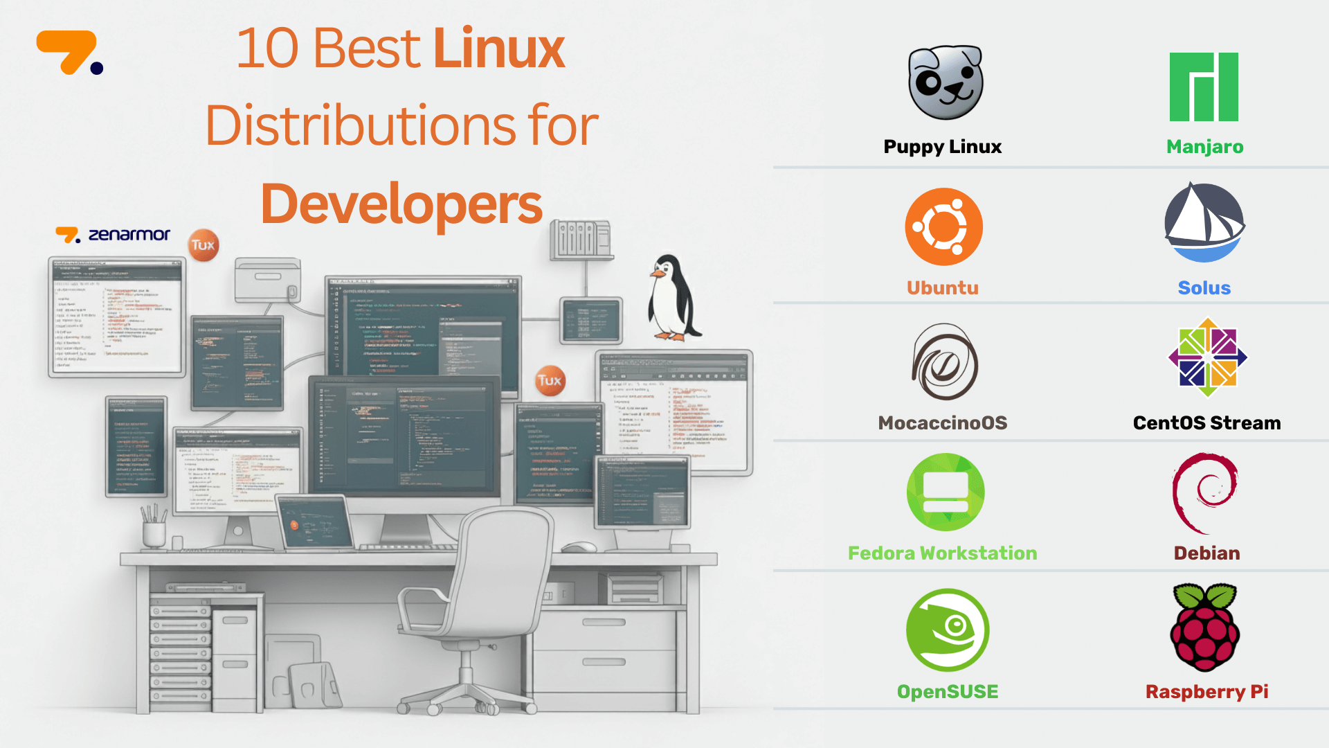Best Linux Distributions for Developers - zenarmor.com