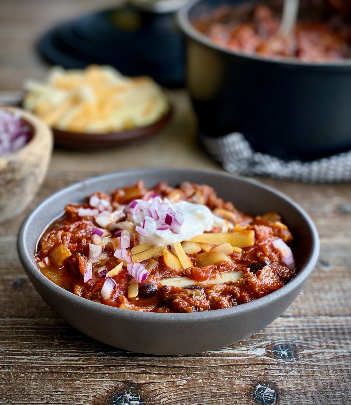 beef and bacon chili with black beans and beer