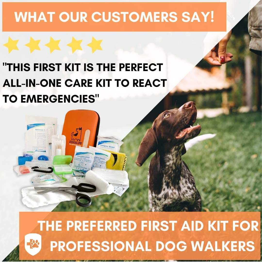 Dog First Aid Kit Includes Over 40 Health Supplies for Dogs Multi