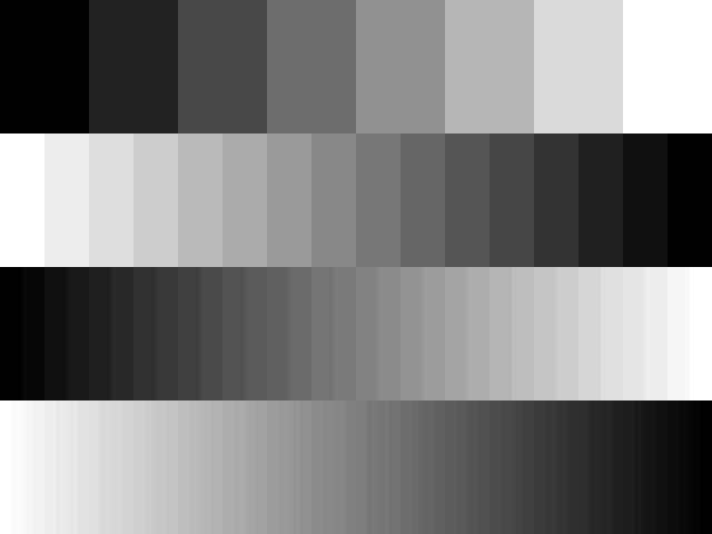 Greyscale bars/Display Rosetta Code