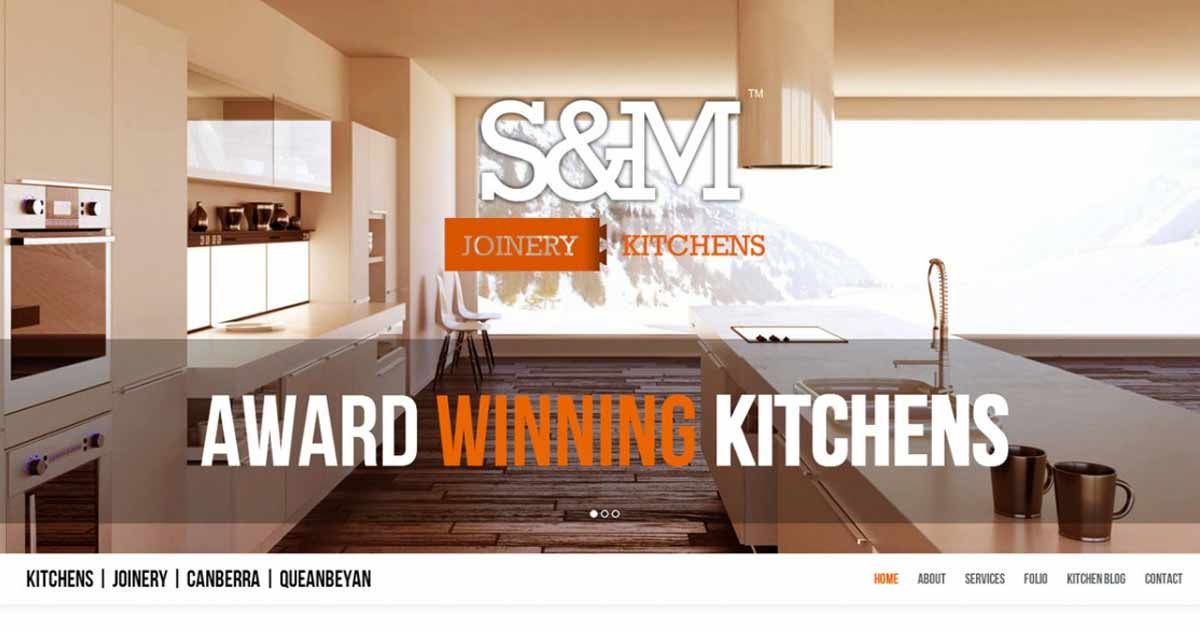S&M Joinery / Kitchens Website Canberra website design Zenneo Design