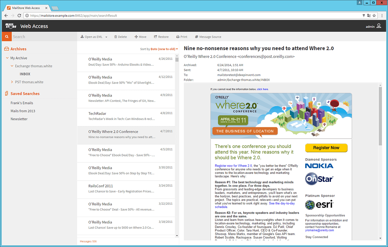 MailStore Email Archiving for Office365, Exchange, MDaemon & Kerio