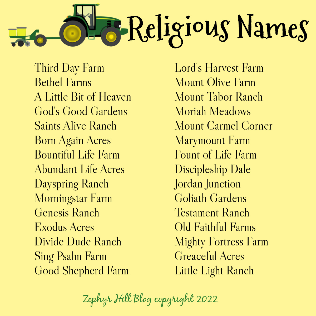 How to Name Your Farm or Ranch