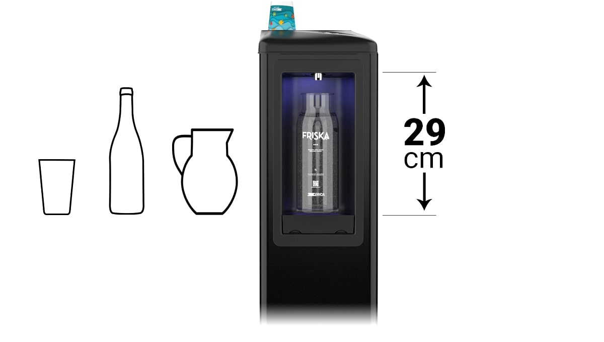 Floor standing water cooler for office Futura Zerica