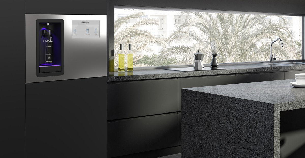 Builtin water cooler and dispenser IWall Zerica