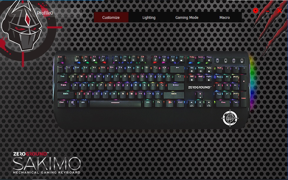 ZeroGround Sakimo Gaming keyboard