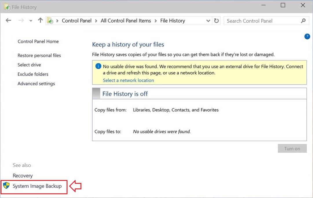 How to Create a Windows 10 System Image Backup