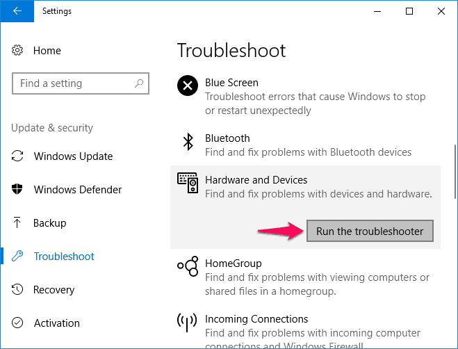 A device attached to the system is not functioning Windows 10 Fix