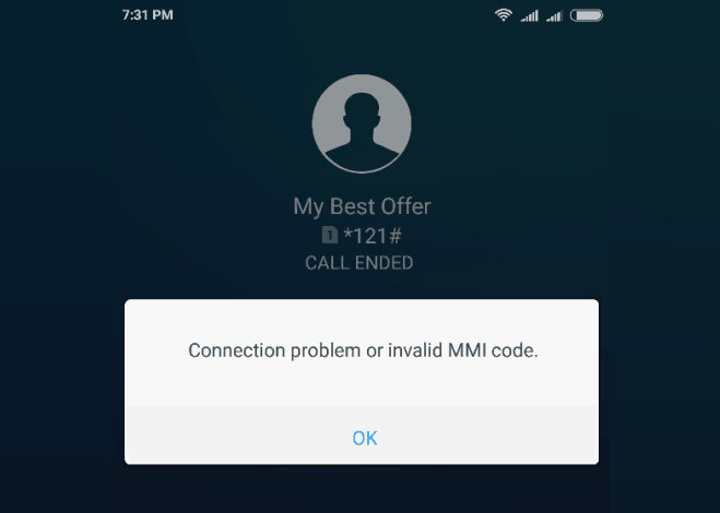 How to Fix Connection Problem or Invalid MMI Code Error