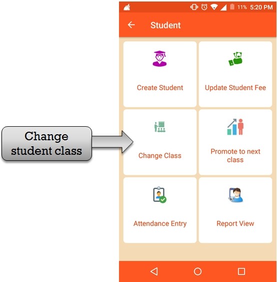 ZeroERP School Management App Software Student Class Change