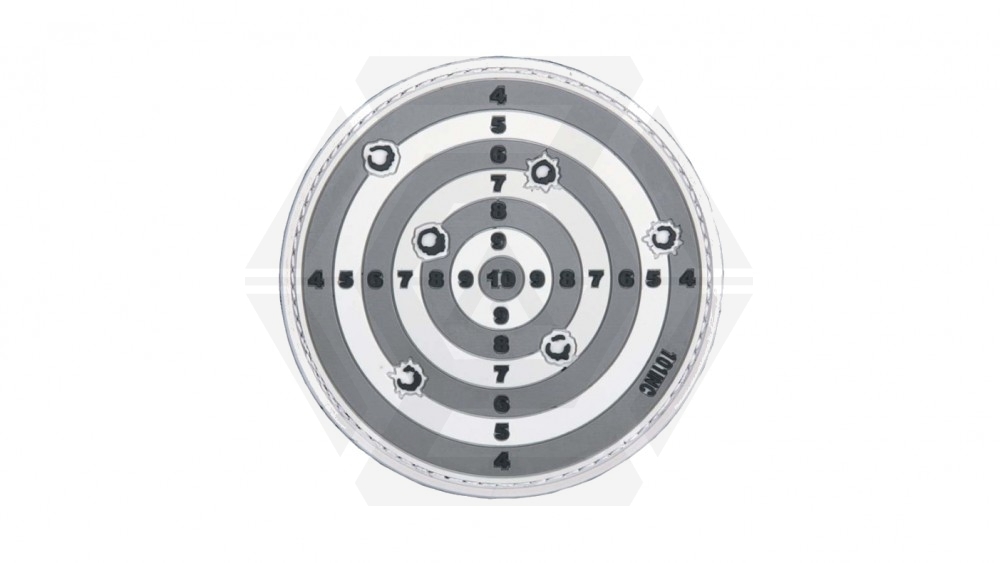 101 Inc PVC Velcro Patch "Target" (Grey) Zero One Airsoft